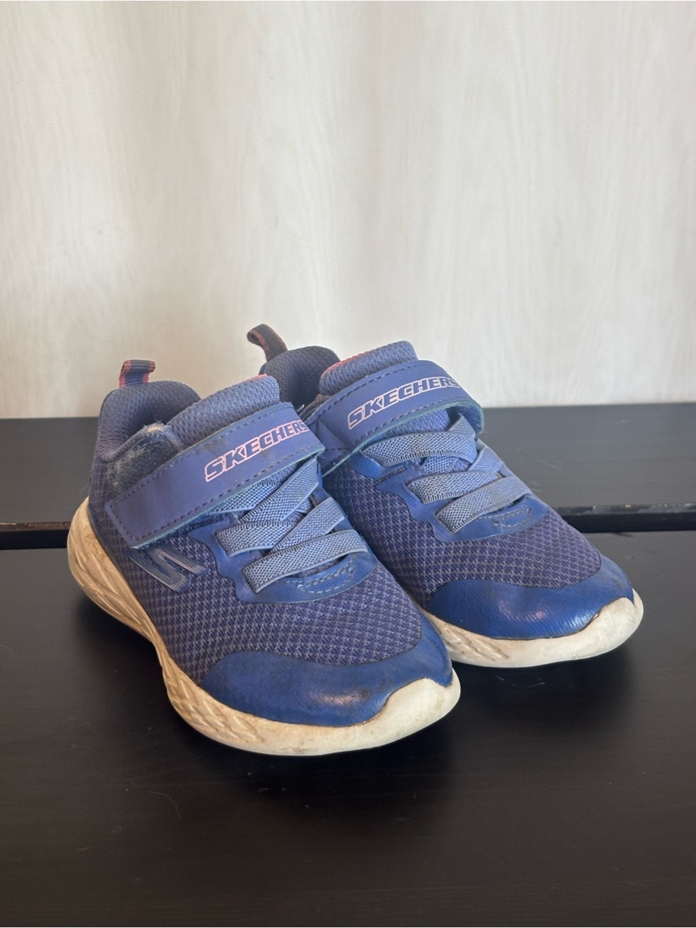 Skechers Toddler Velcro Sneakers Purple Blue Size 7 Play Shoes